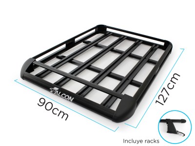 Canasta rectangular pequeña (90 x 127cm) Agarre lateral y color negro